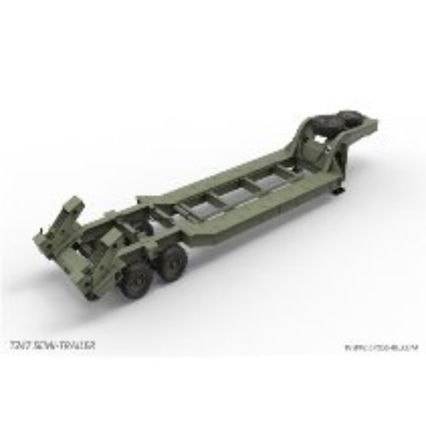 [#90100034] [미조립품] 1/12 T247 Flatbed &quot;Lowboy&quot; Trailer kit (for BC8 Mammoth 8x8 Military Truck)