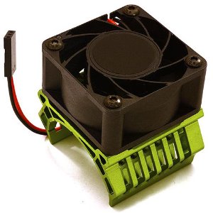 36mm Motor Heatsink+40x40mm Cooling Fan 17k rpm for 1/10 TR-MT10E & TRX-4 (Green)