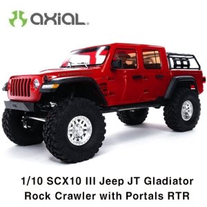 [매장입고]AXI03006T2 (지프 JT 글래디에이터 -조립완료버전) SCX10III Jeep JT Gladiator w/Portals,Red:1/10 RTR