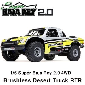 [매장입고][LOS05021T1]1/6 Super Baja Rey 2.0 4WD Brushless Desert Truck RTR,AVC자이로, 노랑색 **조종기 포함