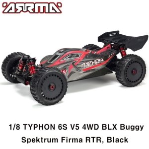 [ARA8606V5]V5 ARRMA 1:8 TYPHON 6S V5 4WD BLX Buggy with Spektrum Firma RTR, Black